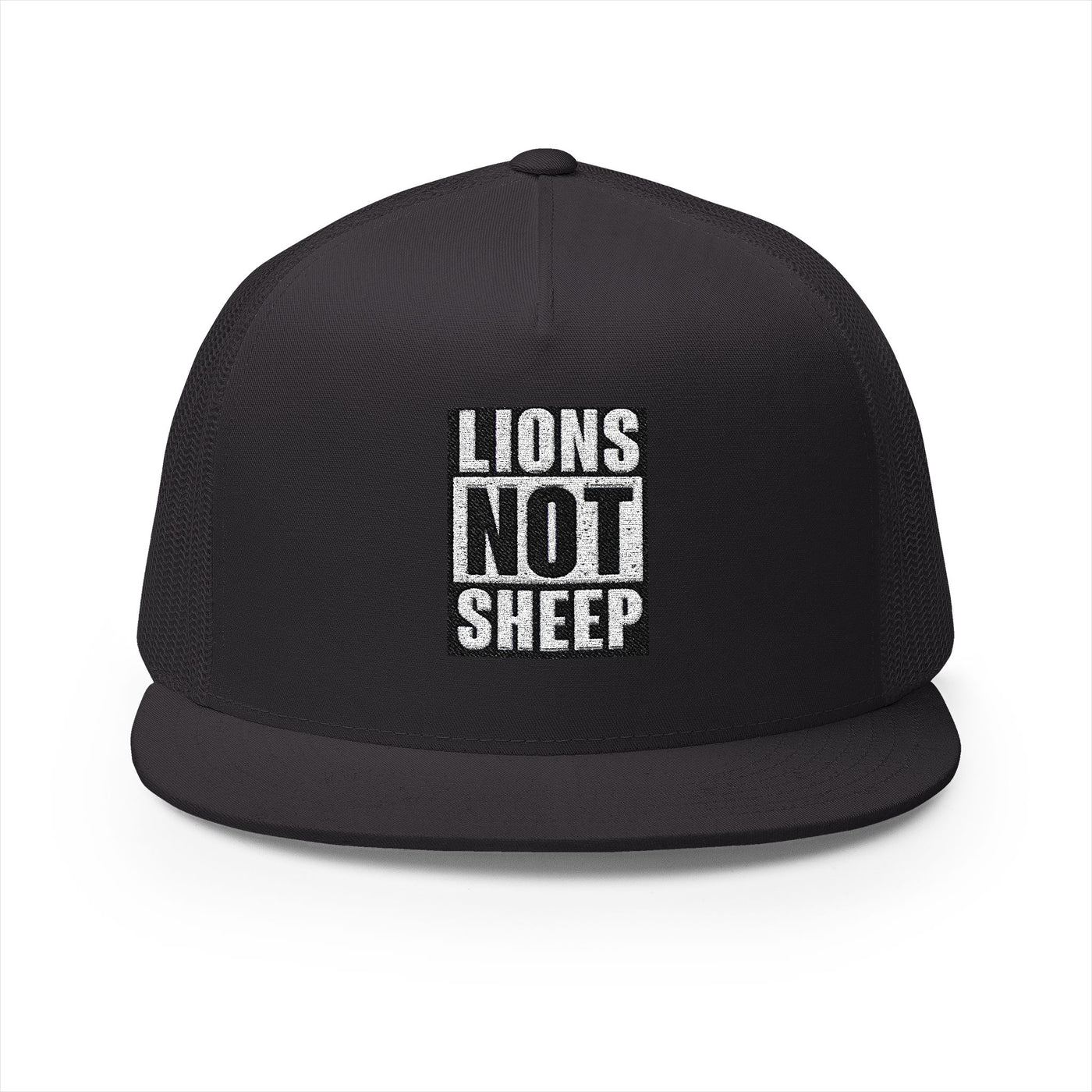 Lions Not Sheep "Straight Outta" 5 Panel Trucker Hat Old