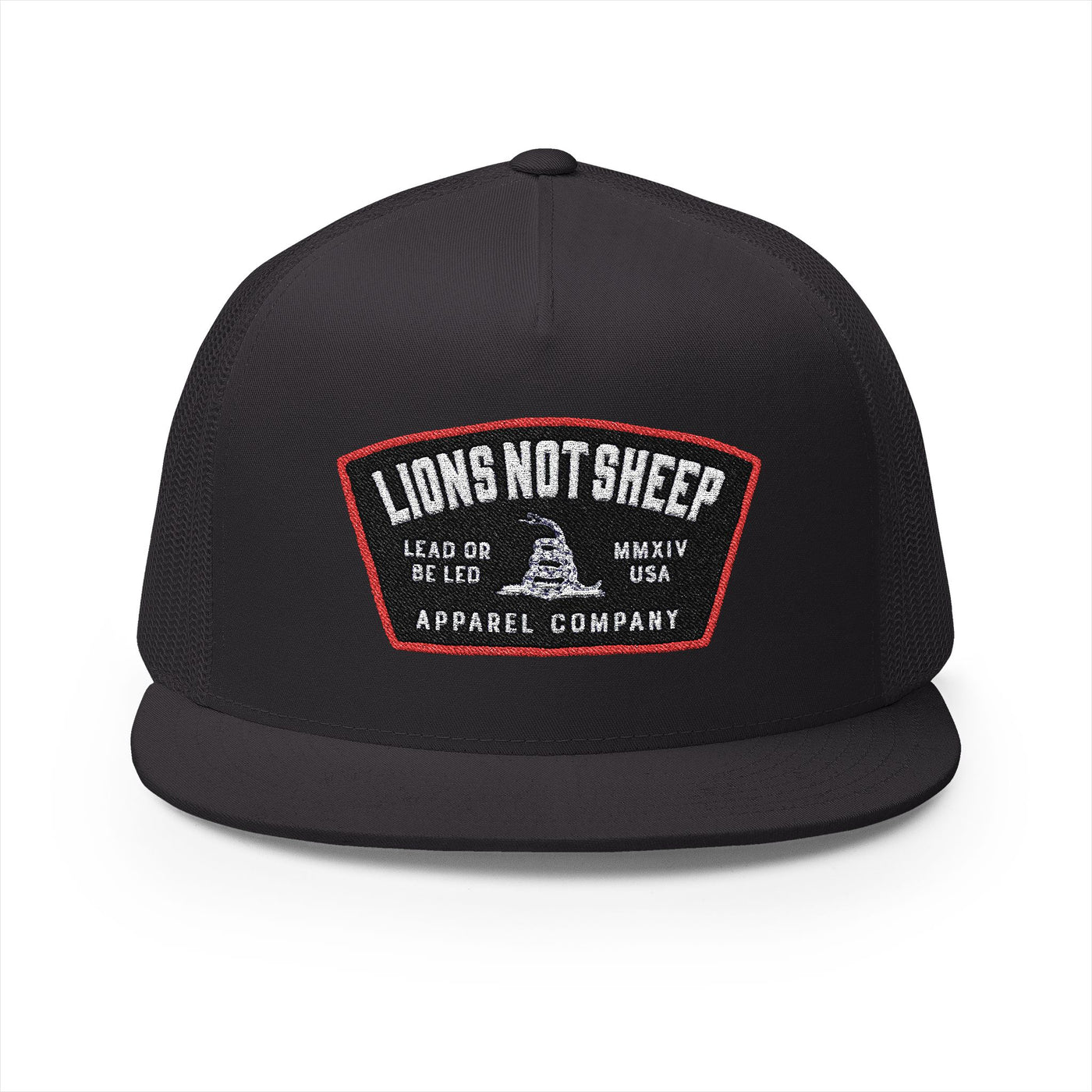 Lions Not Sheep "Lead From the Front" 5 Panel Trucker Hat Old