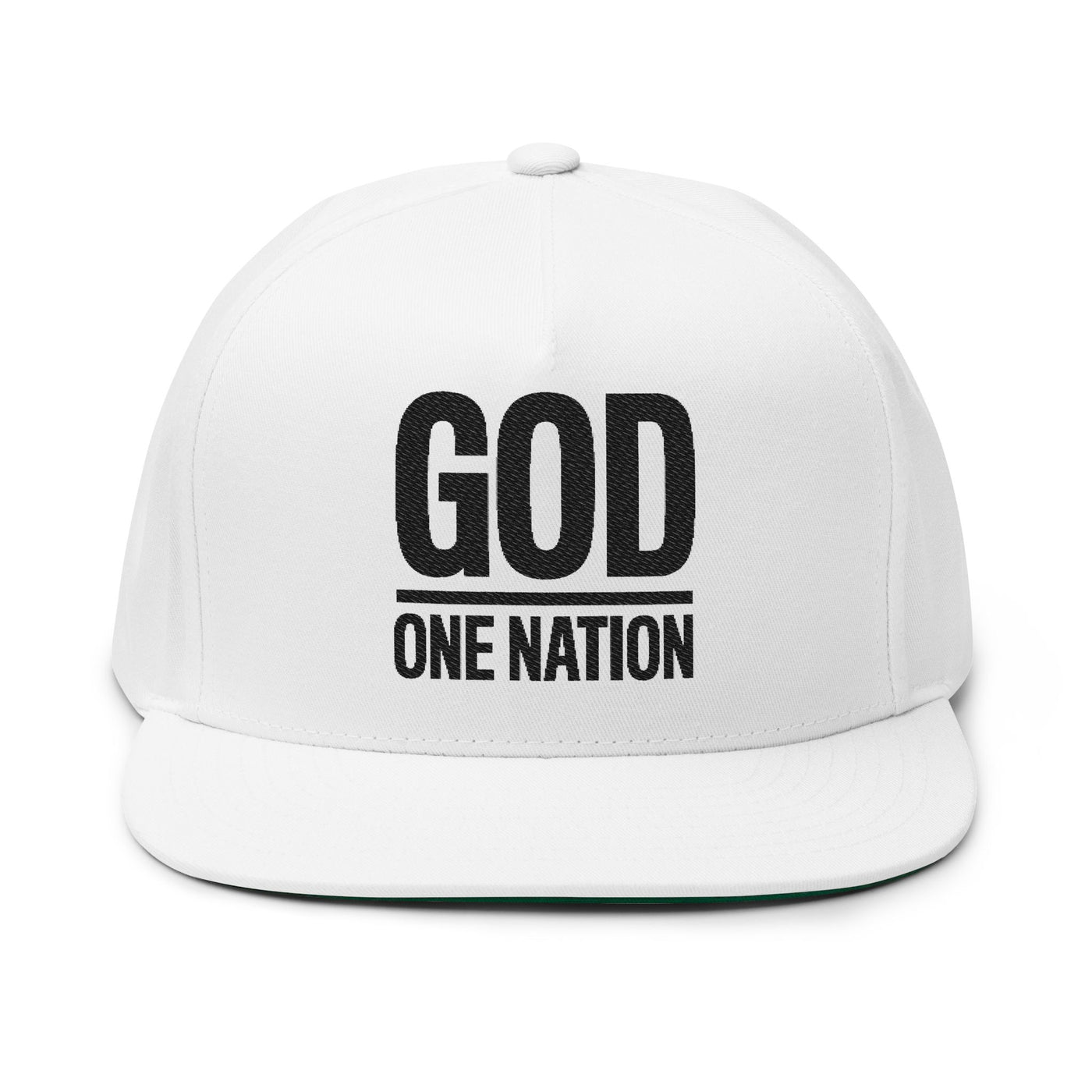 Lions Not Sheep "God's Nation" Flat Bill Hat - Light Version Old