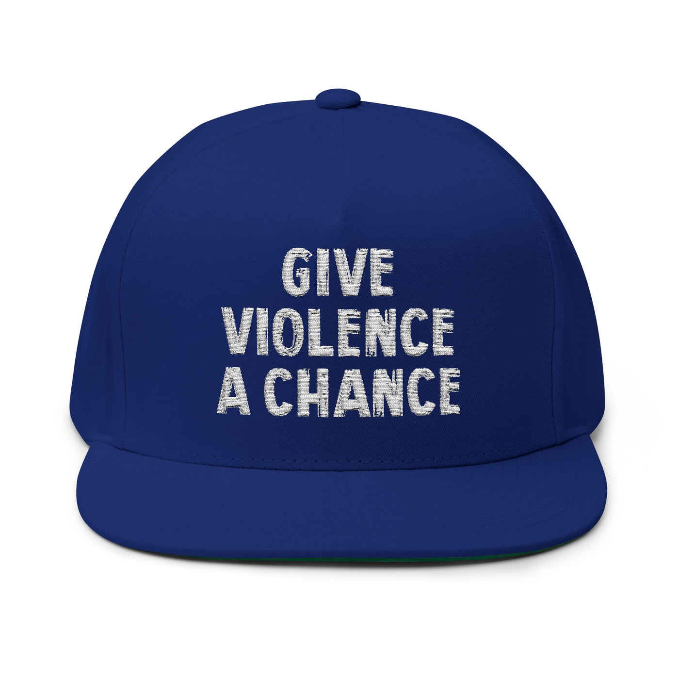 Lions Not Sheep "Give Violence A Chance" Flat Bill Hat - Dark Version Old