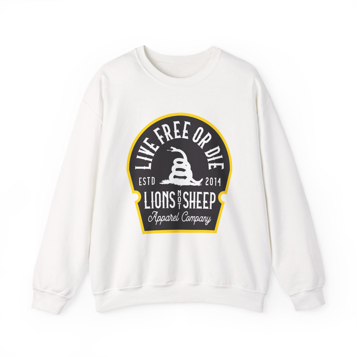 Lions Not Sheep "Live Free or Die" Unisex Crewneck Sweatshirt