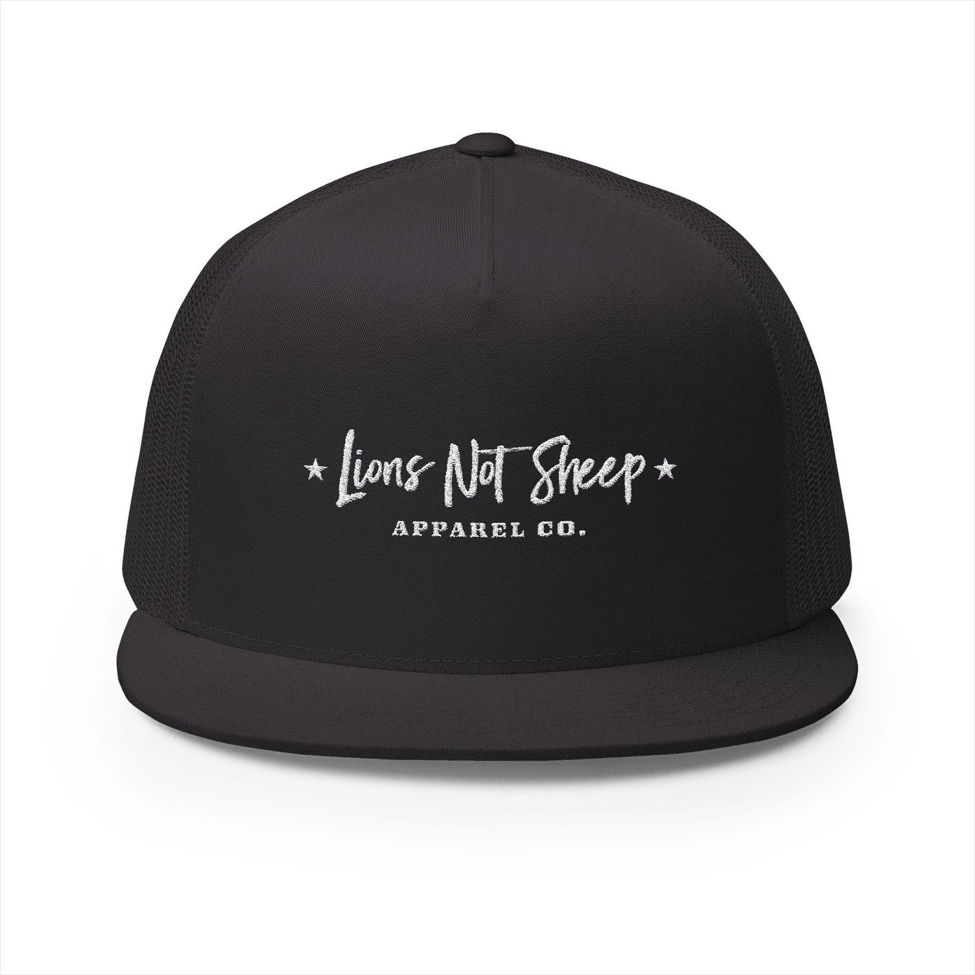 Lions Not Sheep "Apparel Co." 5 Panel Trucker Hat - Dark Version Old