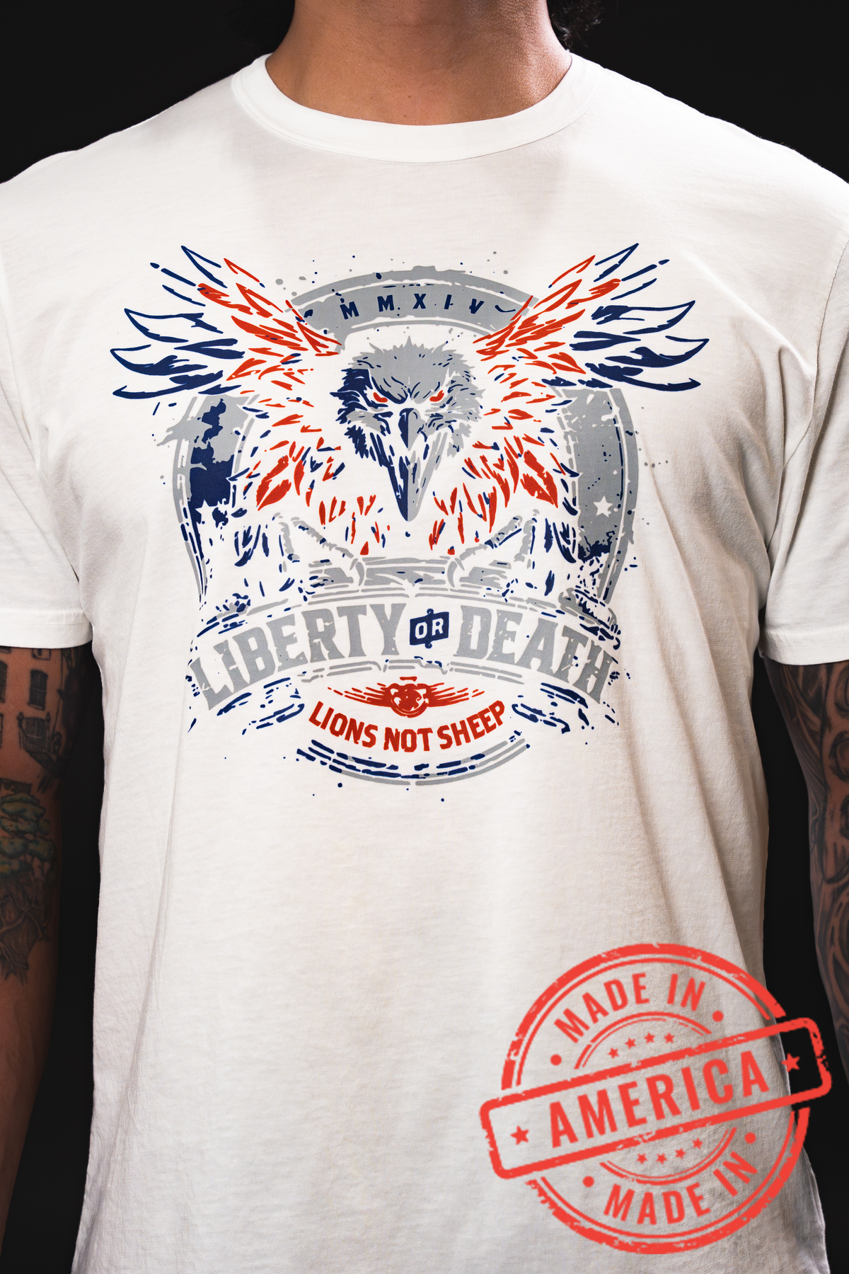 Lions Not Sheep &quot;Defender of Liberty&quot; Premium USA Tee 🇺🇸 - Lions Not Sheep ®