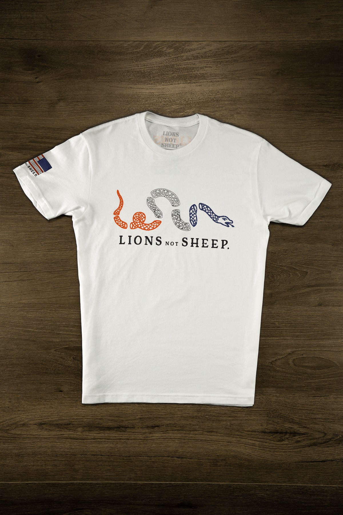 Lions Not Sheep &quot;Join or Die&quot; RWB Tee - Lions Not Sheep ®