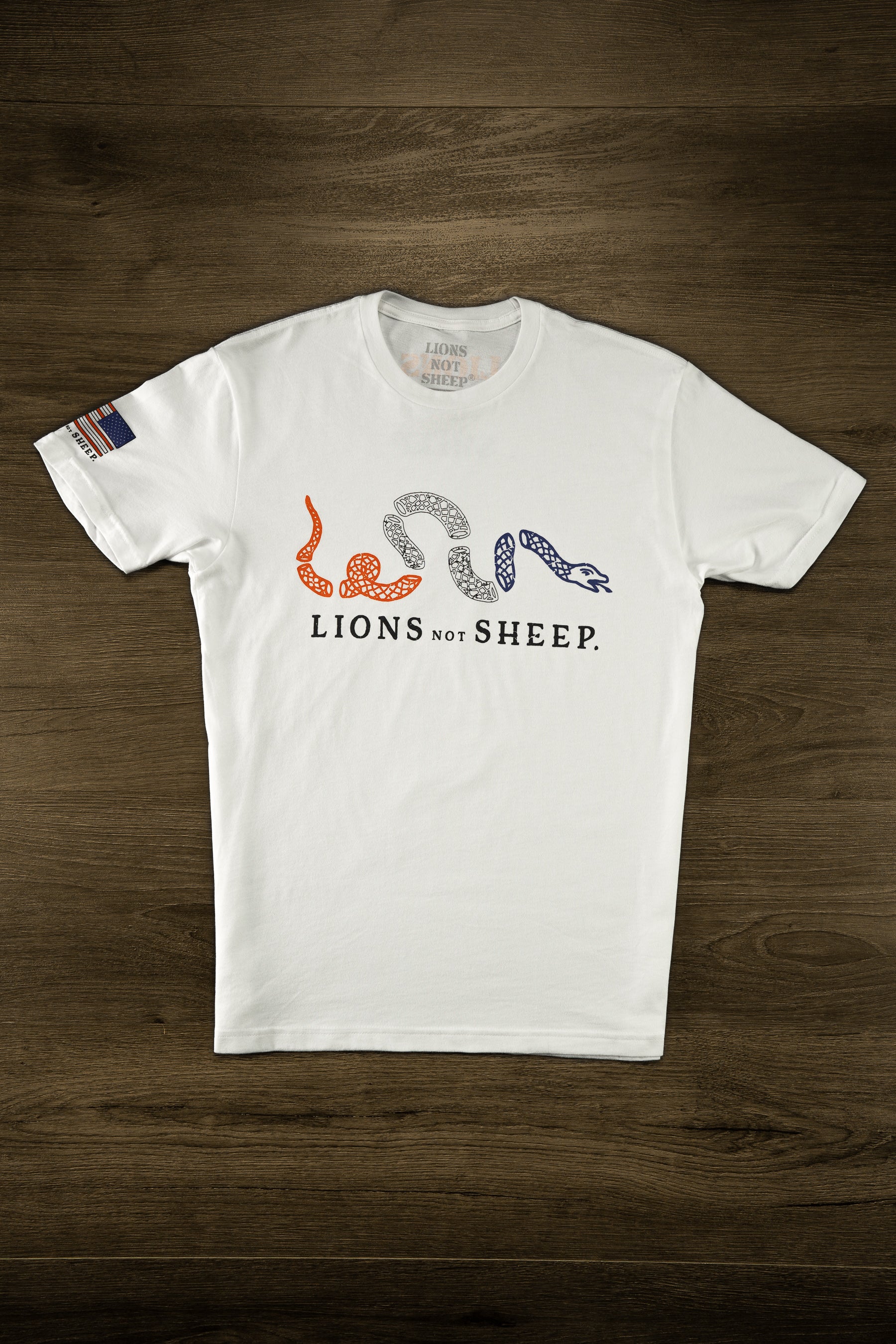 Lions Not Sheep "Join or Die" RWB Tee - Lions Not Sheep ®