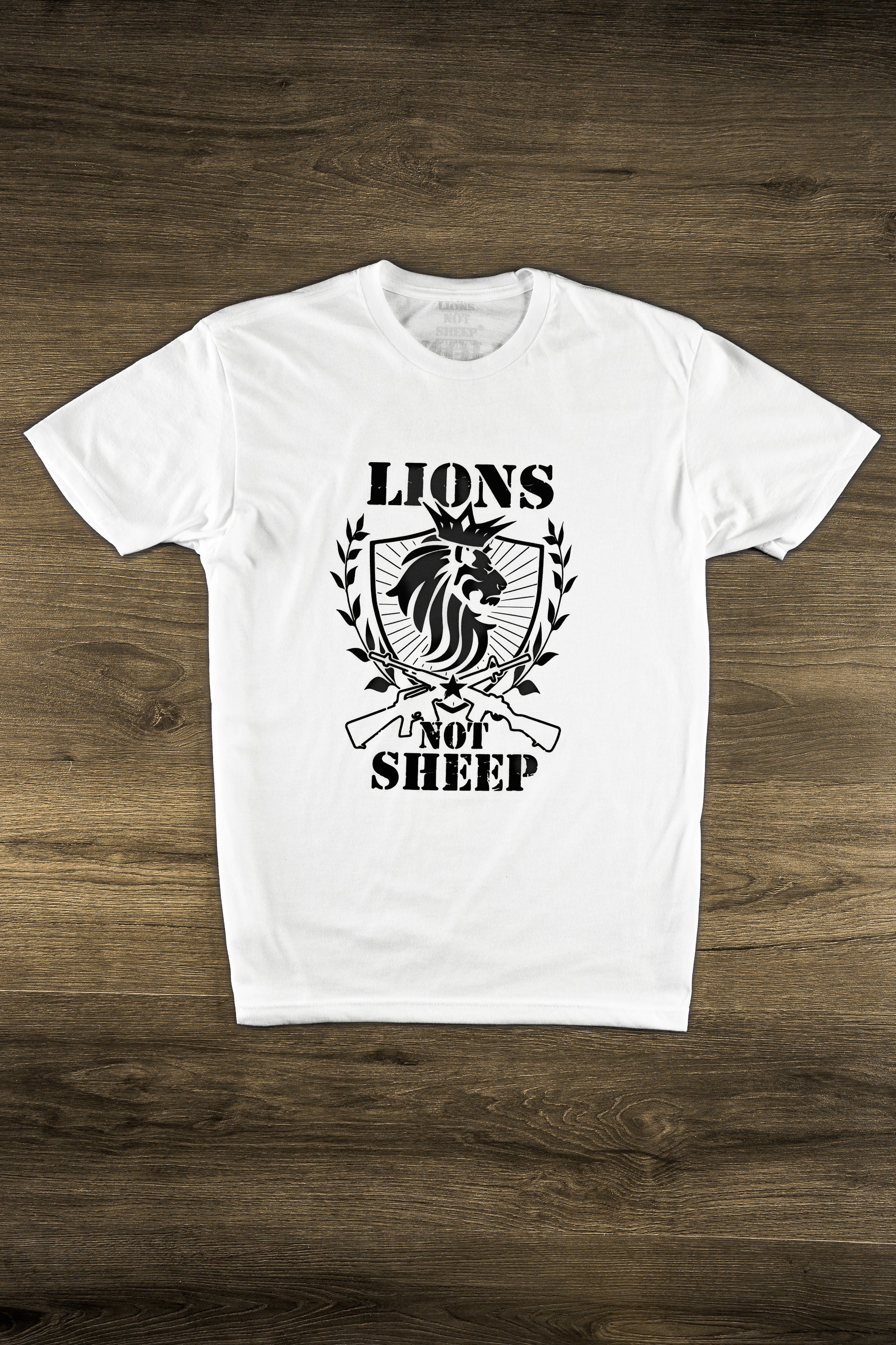 Lions Not Sheep "Rifle" Tee (White Edition) - Lions Not Sheep ®