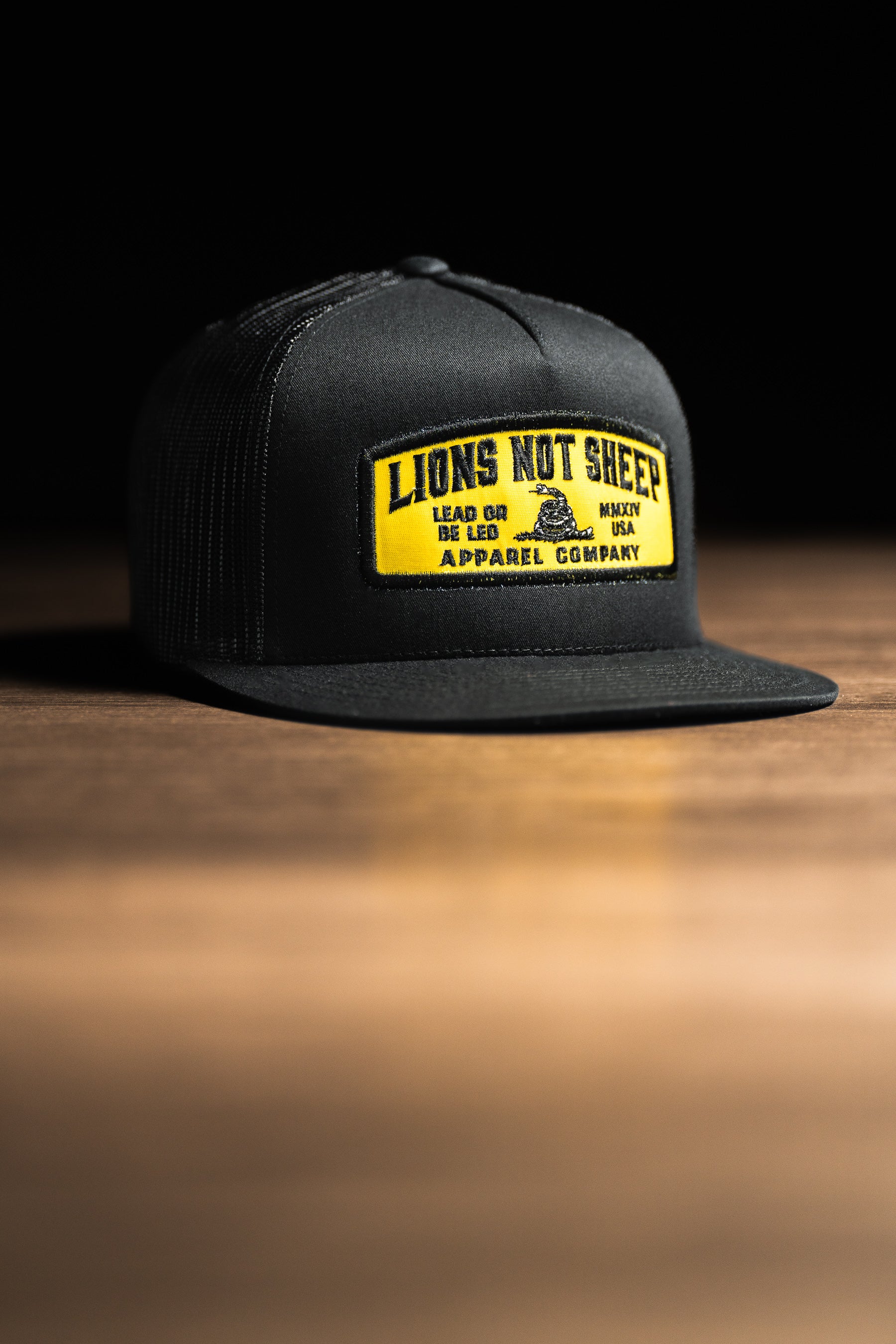 LEAD FROM THE FRONT Hat (Black/Yellow) - Lions Not Sheep ®