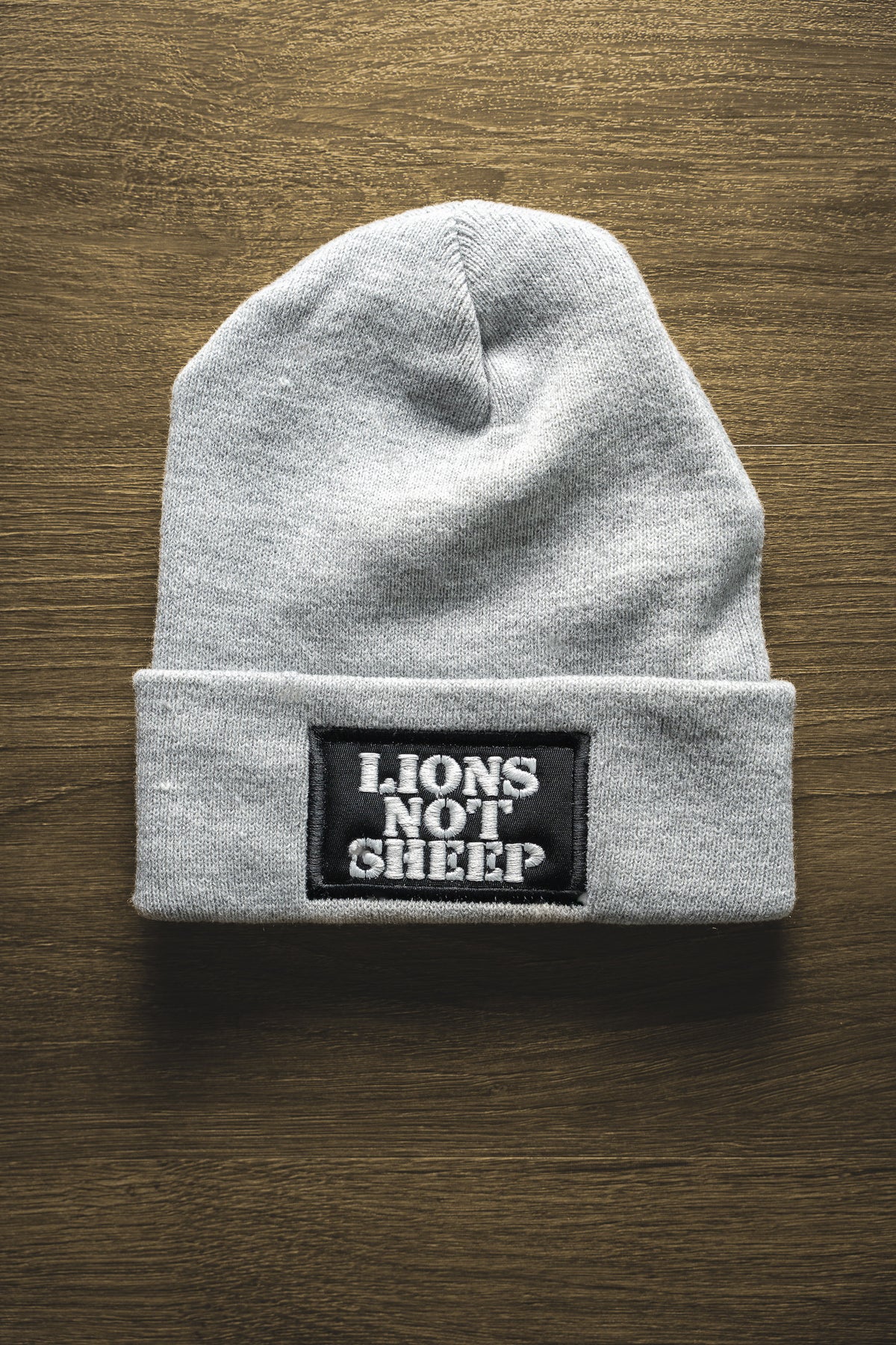 Lions Not Sheep &quot;OG&quot; Cuffed Beanie (Heather Grey) - Lions Not Sheep ®