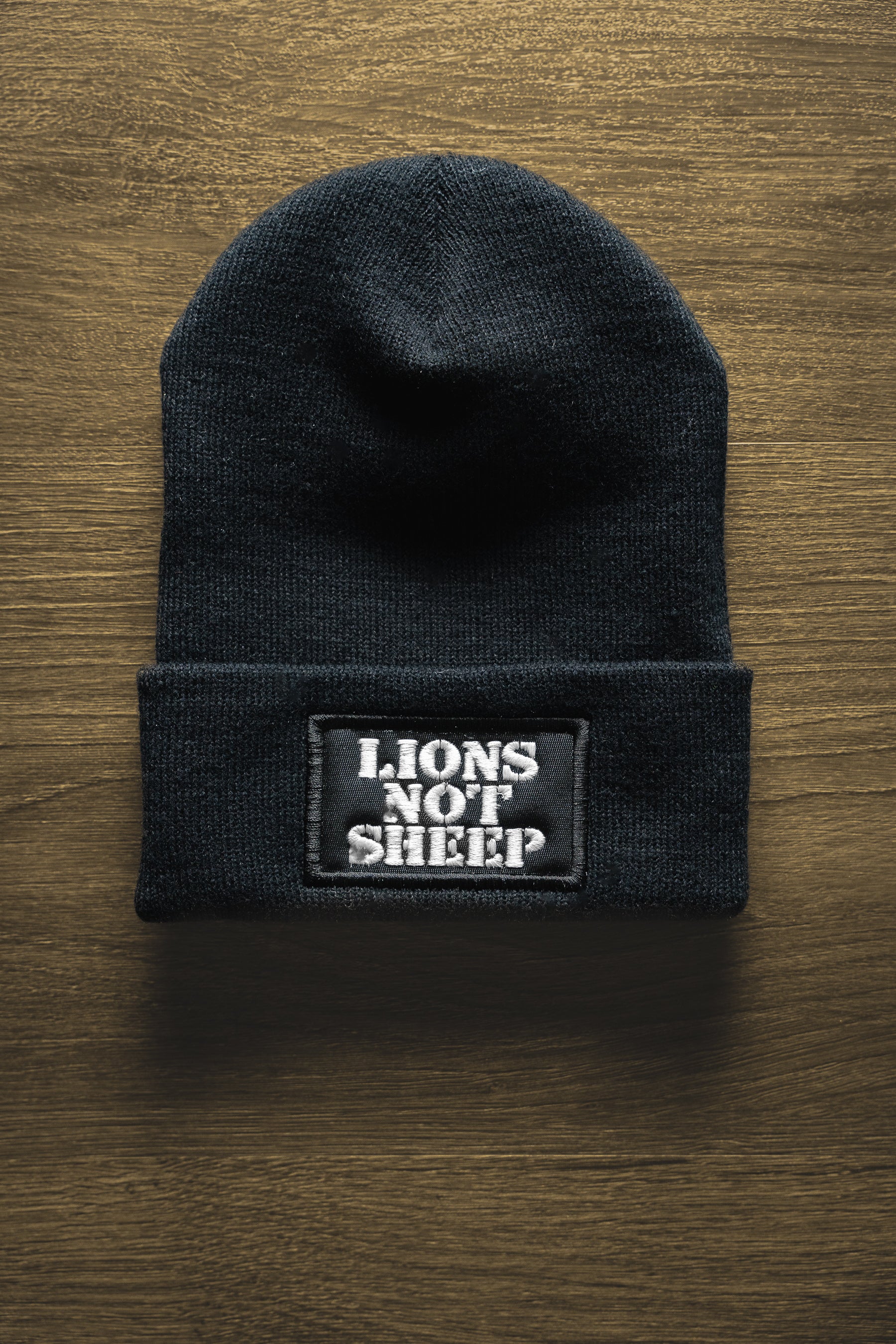 Lions Not Sheep "OG" Cuffed Beanie (Black) - Lions Not Sheep ®