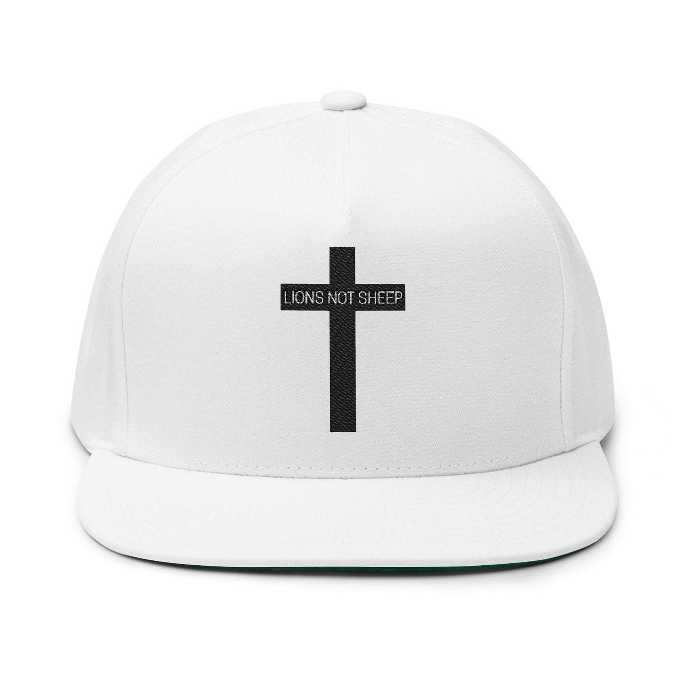 Lions Not Sheep "Cross" Flat Bill Hat - Light Version Old