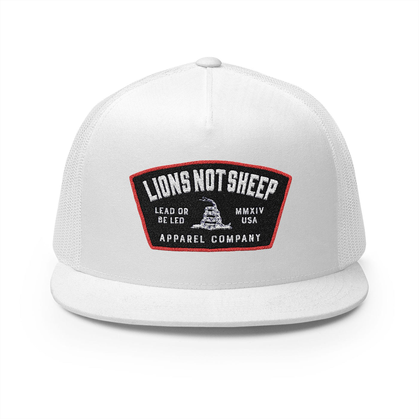 Lions Not Sheep "Lead From the Front" 5 Panel Trucker Hat Old
