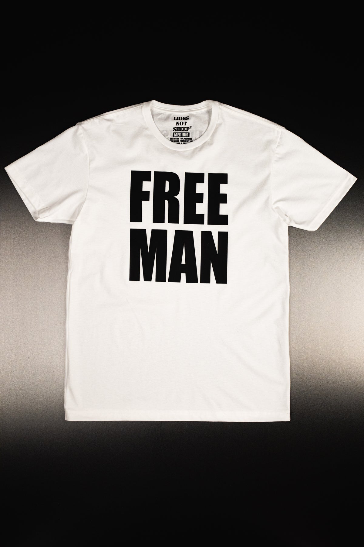 Lions Not Sheep &quot;Free Man&quot; Tee (White)