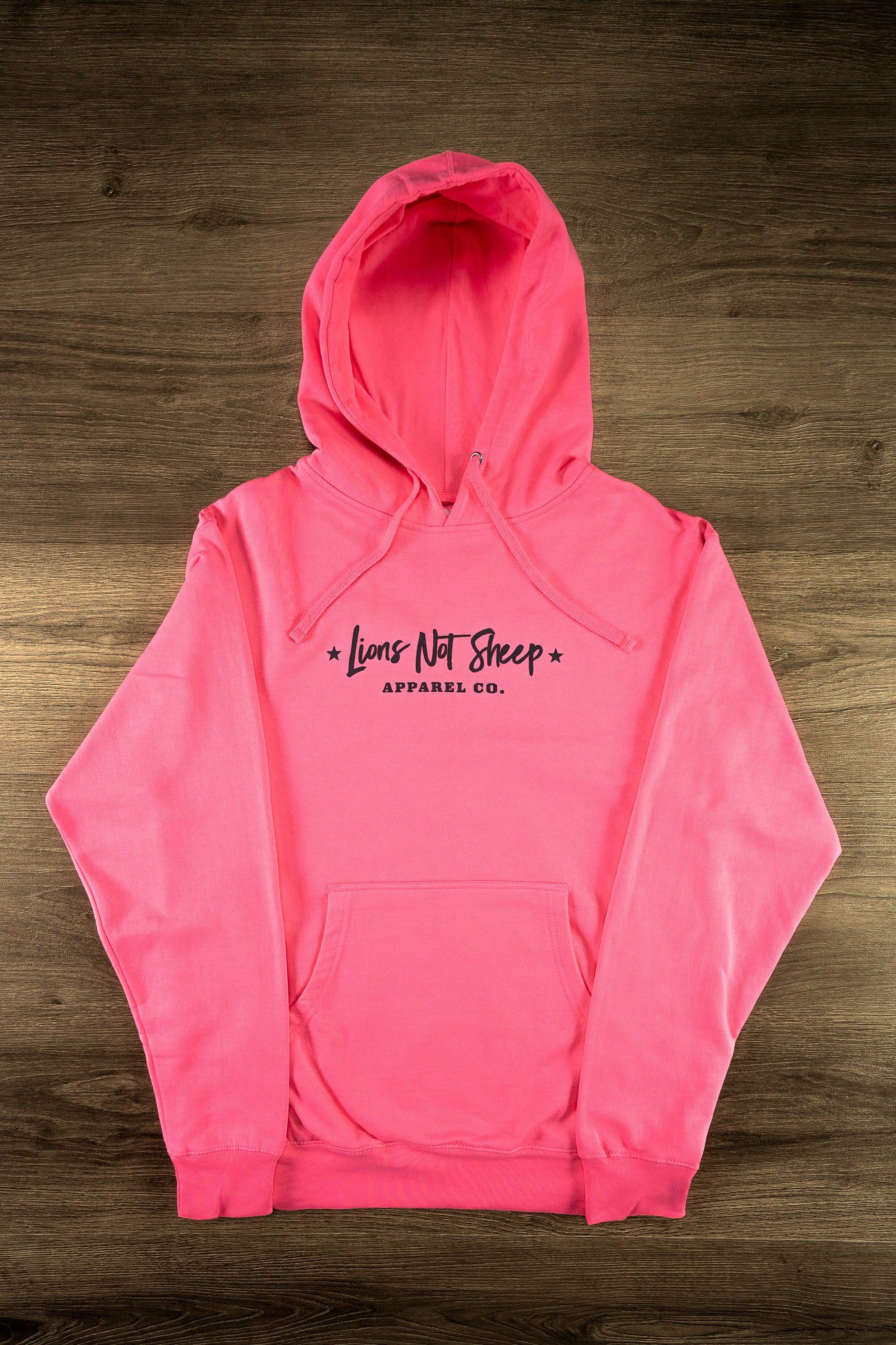 LIONS NOT SHEEP APPAREL CO. Unisex Pullover Hoodie (PINK) - Lions Not Sheep ®