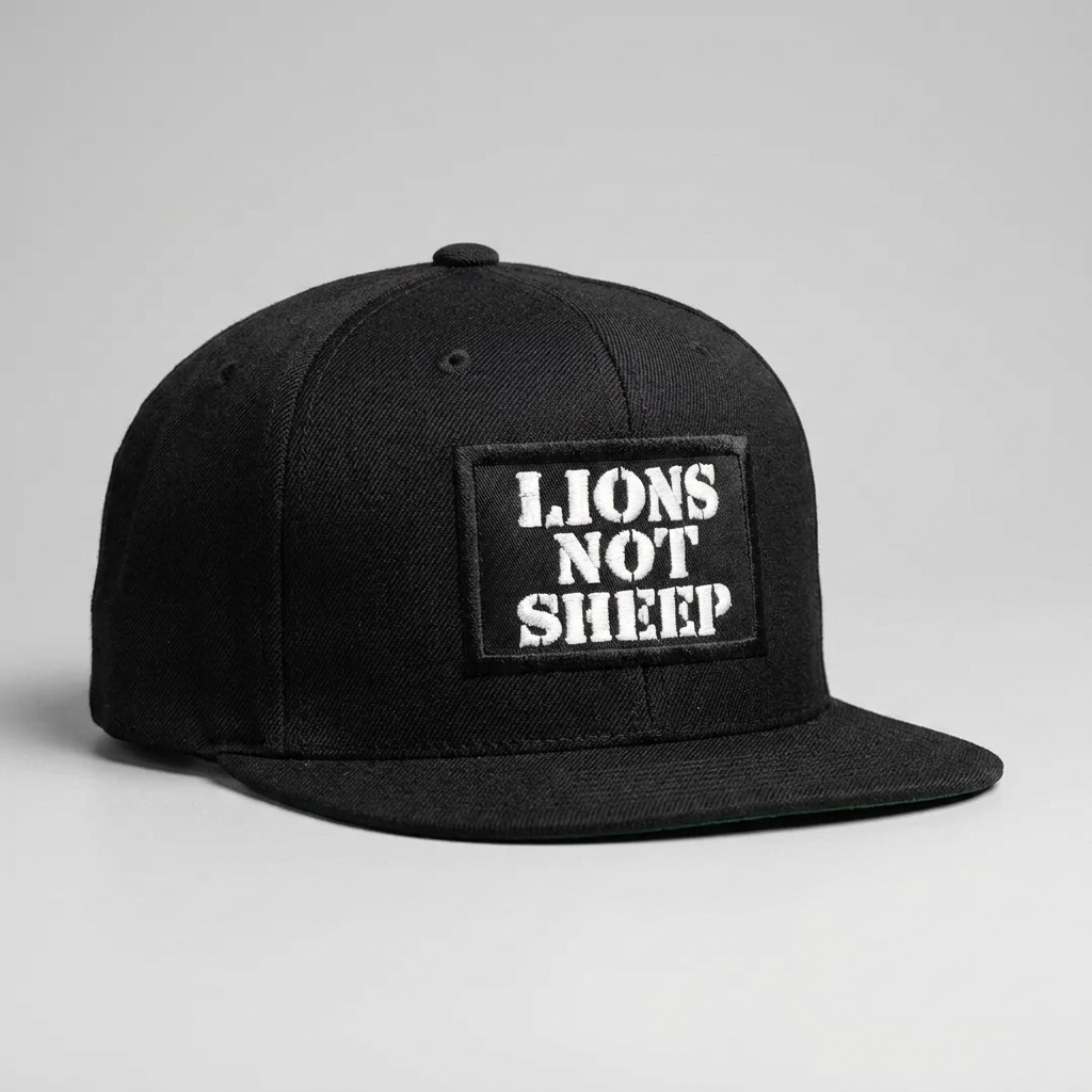 Lions Not Sheep "OG" SnapBack Hat - Black