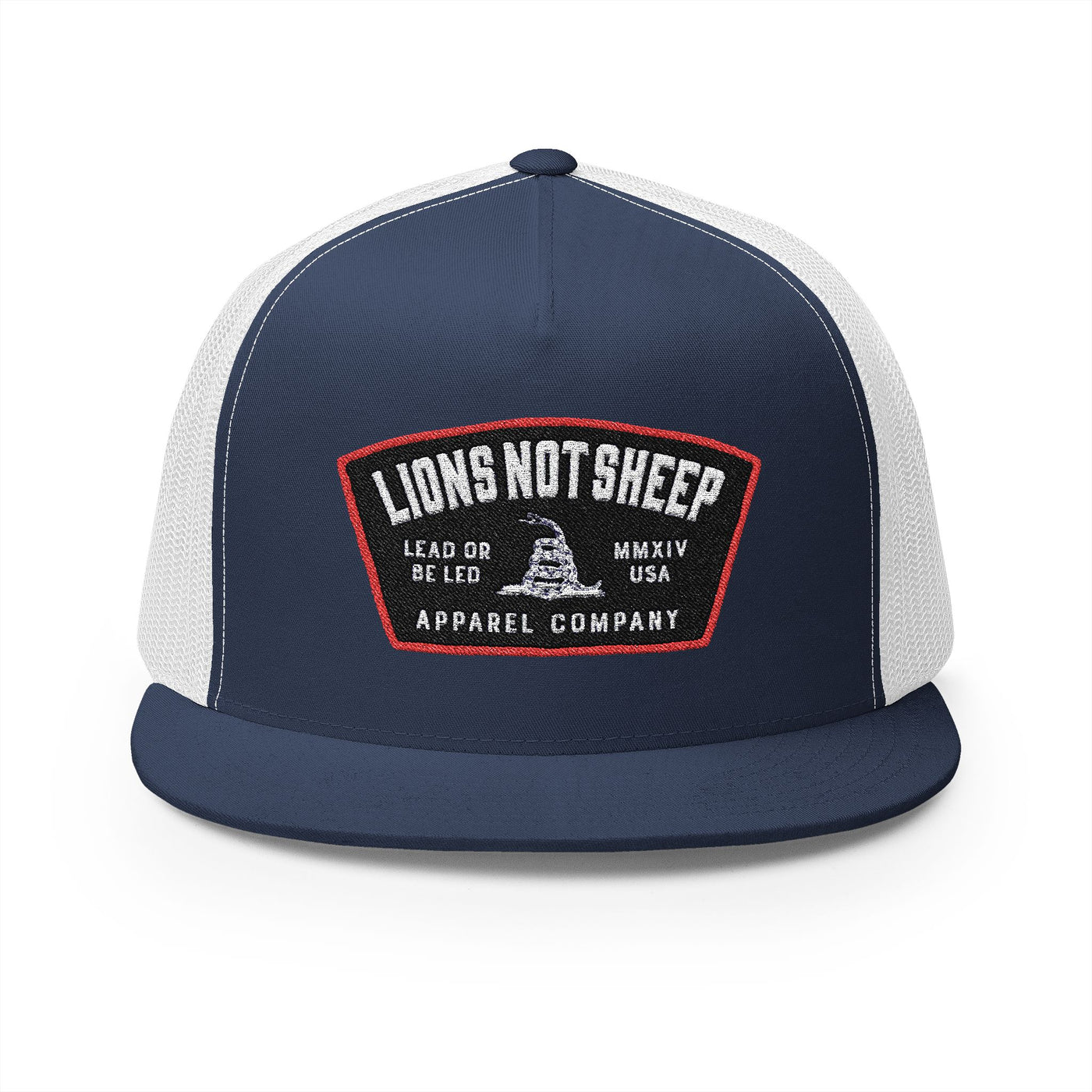 Lions Not Sheep "Lead From the Front" 5 Panel Trucker Hat Old