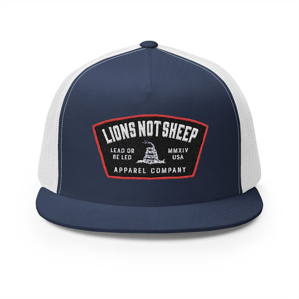 Lions Not Sheep "Lead From the Front" 5 Panel Trucker Hat Old
