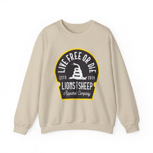 Lions Not Sheep "Live Free or Die" Unisex Crewneck Sweatshirt