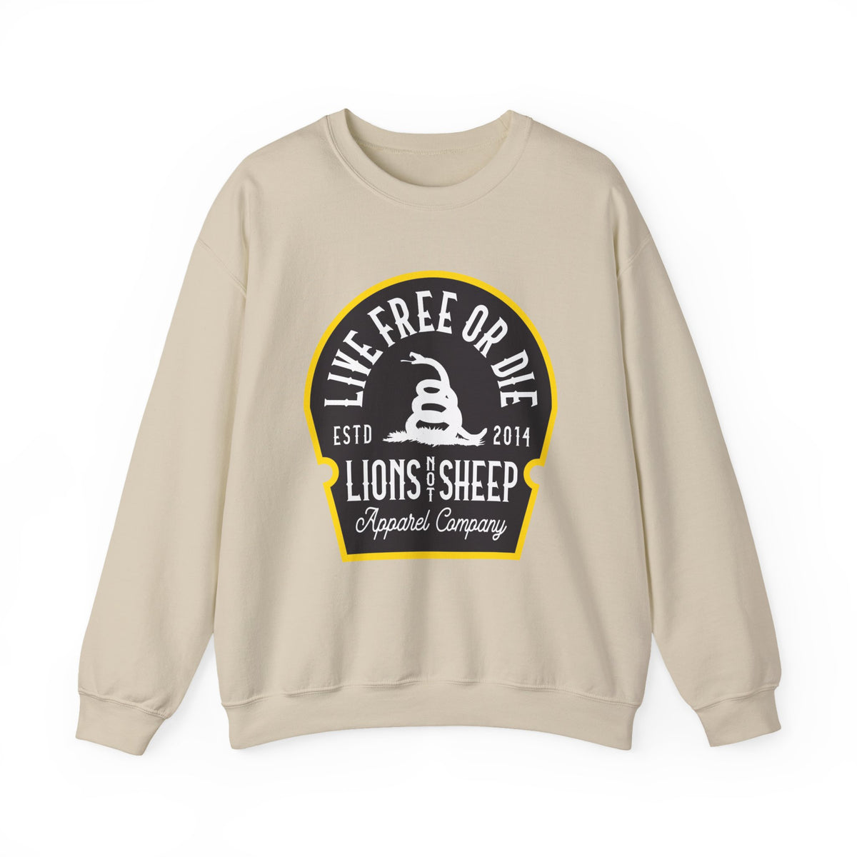Lions Not Sheep "Live Free or Die" Unisex Crewneck Sweatshirt