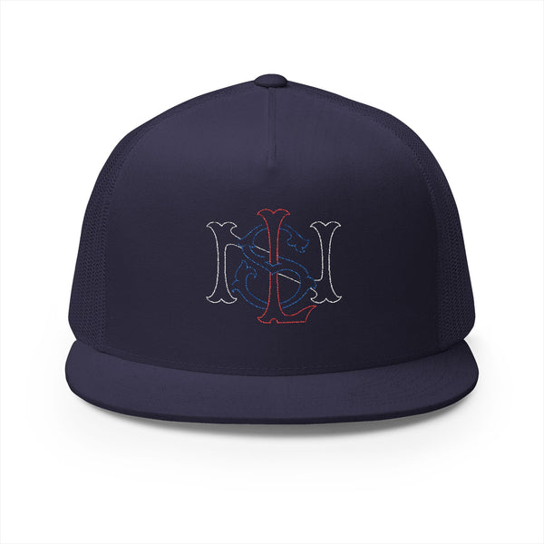 Lions Not Sheep "Yankee" 5 Panel Trucker Hat - Dark Version Old