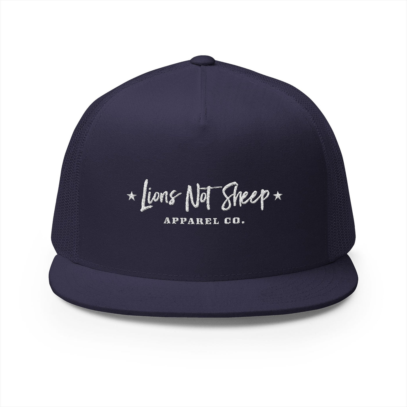 Lions Not Sheep "Apparel Co." 5 Panel Trucker Hat - Dark Version Old