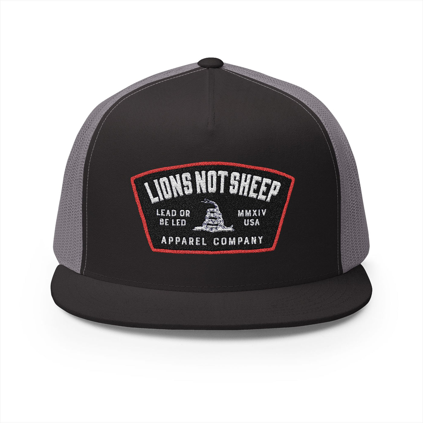Lions Not Sheep "Lead From the Front" 5 Panel Trucker Hat Old