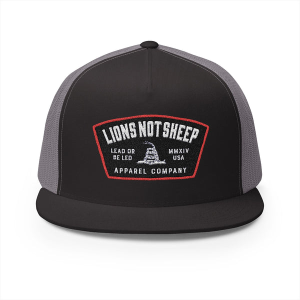 Lions Not Sheep "Lead From the Front" 5 Panel Trucker Hat Old