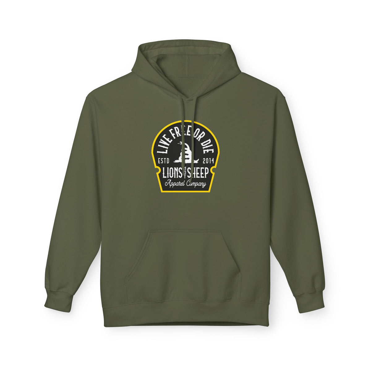 Lions Not Sheep "Live Free or Die" Softstyle Fleece Hoodie