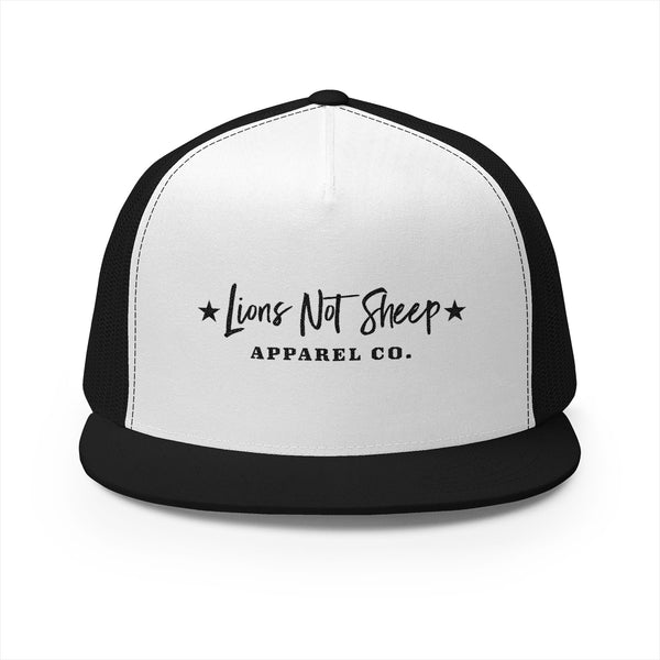 Lions Not Sheep "Apparel Co." 5 Panel Trucker Hat - Light Version Old