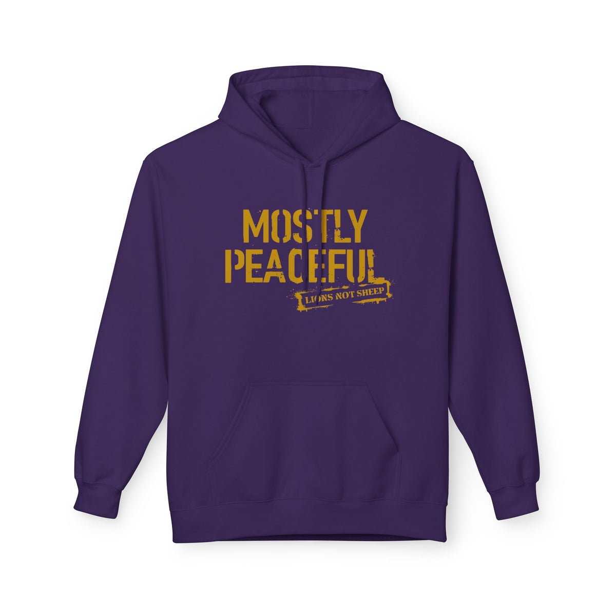 Lions Not Sheep "Mostly Peaceful" Softstyle Fleece Hoodie