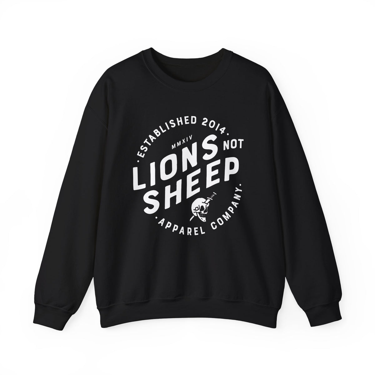 Lions Not Sheep "Vintage Skull" Unisex Crewneck Sweatshirt