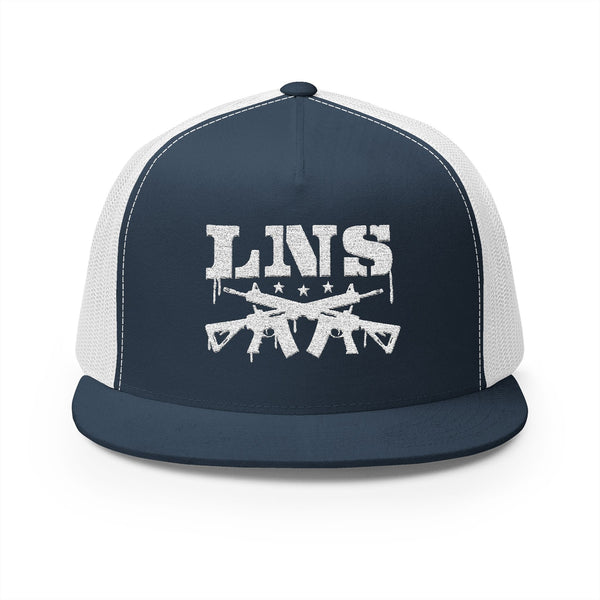 Lions Not Sheep "AR-15" 5 Panel Trucker Hat - Dark Version Old