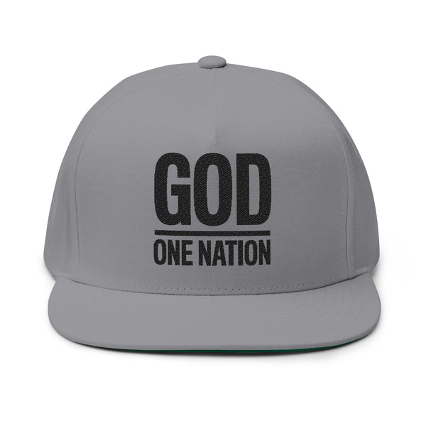 Lions Not Sheep "God's Nation" Flat Bill Hat - Light Version Old