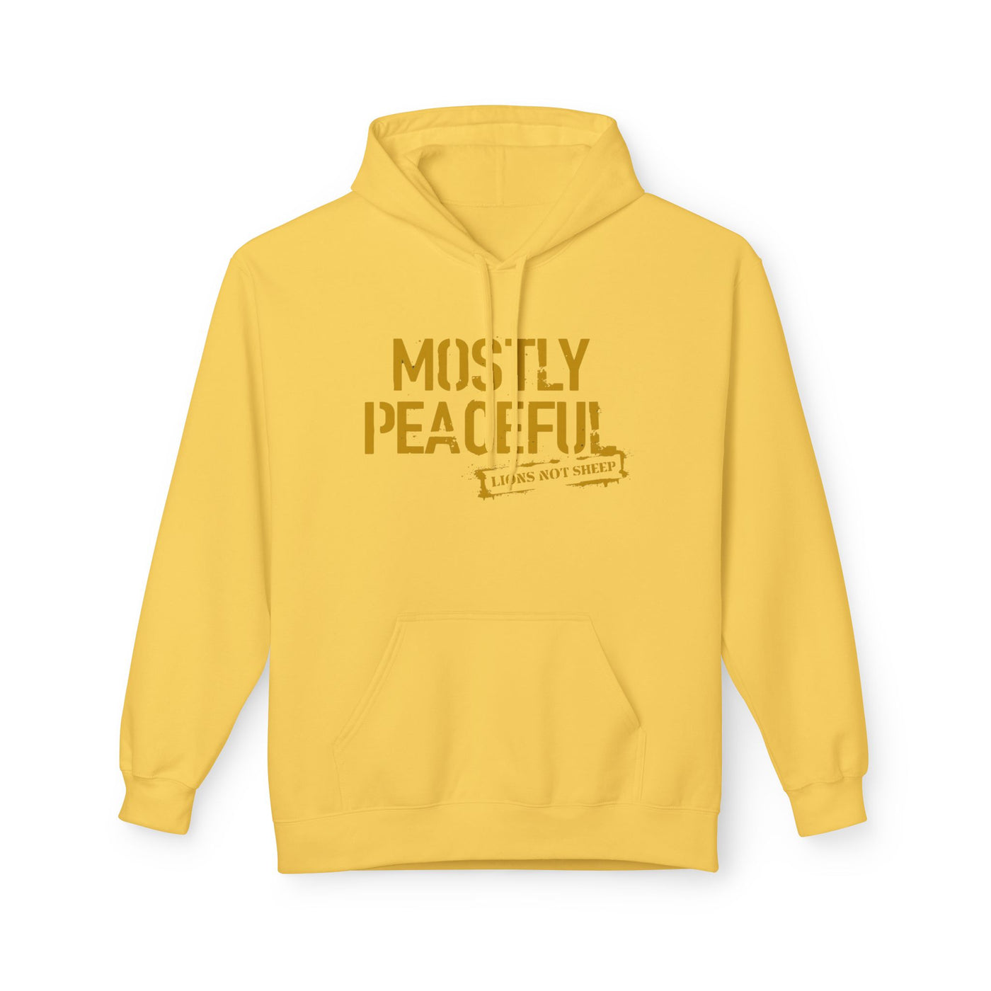 Lions Not Sheep "Mostly Peaceful" Softstyle Fleece Hoodie