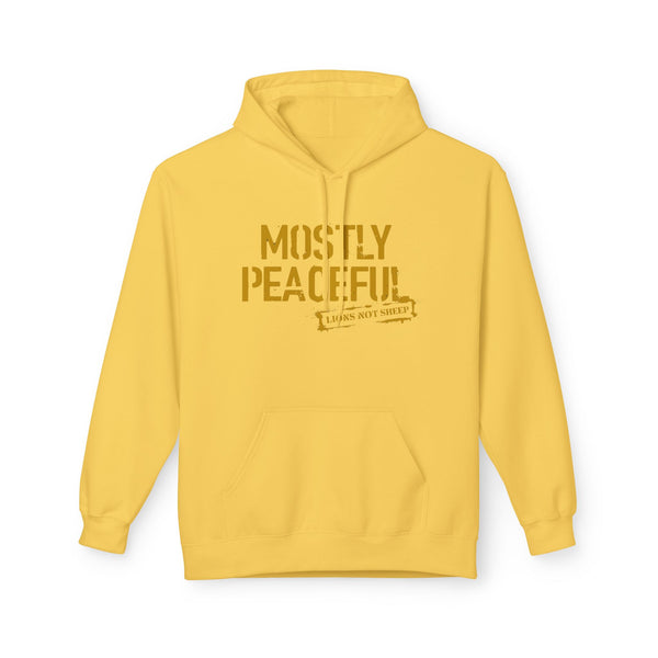 Lions Not Sheep "Mostly Peaceful" Softstyle Fleece Hoodie
