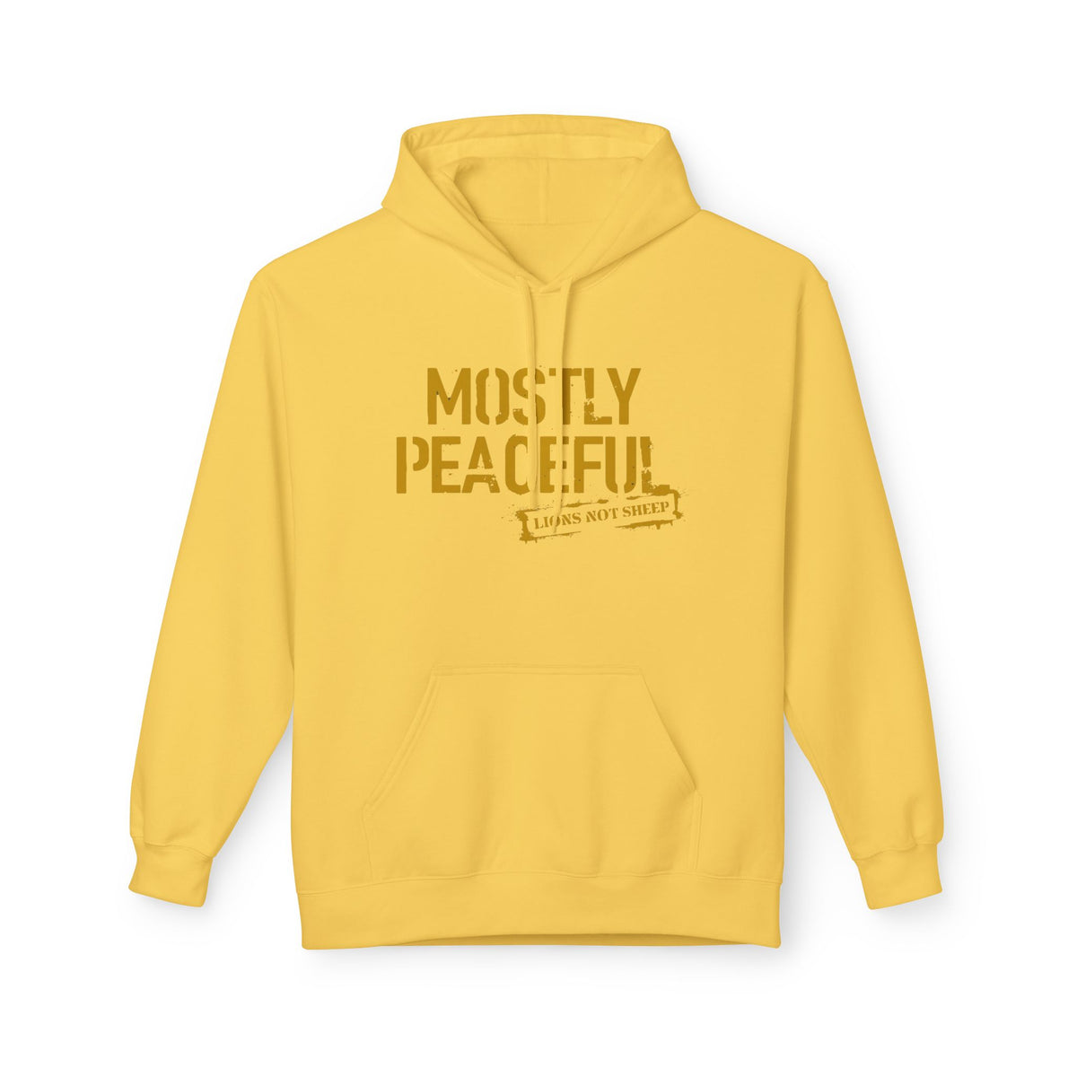 Lions Not Sheep "Mostly Peaceful" Softstyle Fleece Hoodie