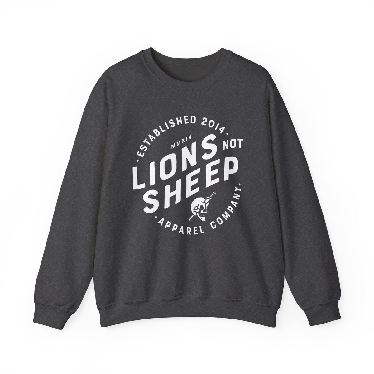 Lions Not Sheep "Vintage Skull" Unisex Crewneck Sweatshirt