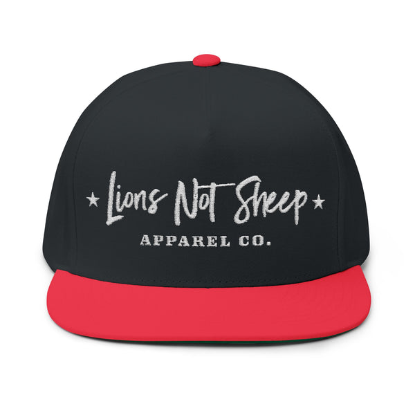 Lions Not Sheep "Apparel Co." Flat Bill Hat - Dark Version Old
