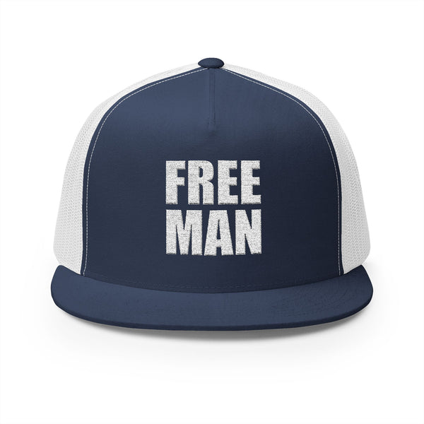 Lions Not Sheep "Free Man" 5 Panel Trucker Hat - Dark Version Old