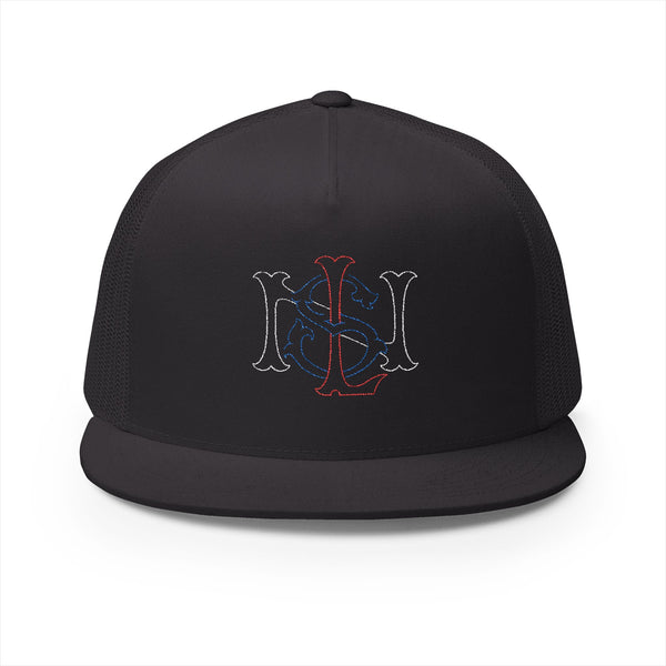 Lions Not Sheep "Yankee" 5 Panel Trucker Hat - Dark Version Old