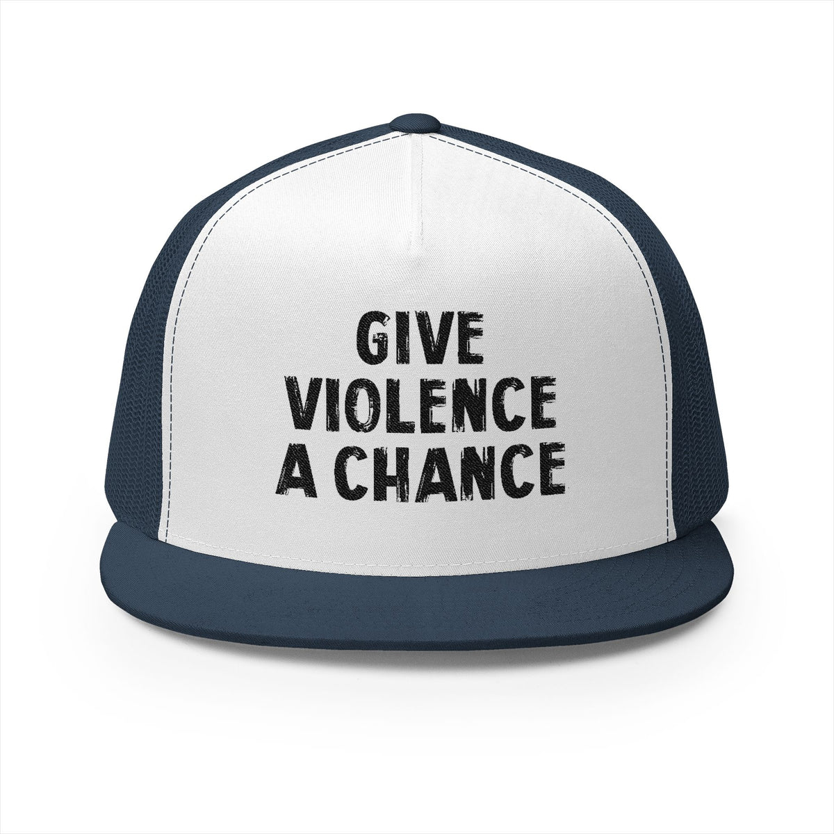 Lions Not Sheep &quot;Give Violence A Chance&quot; 5 Panel Trucker Hat - Light Version
