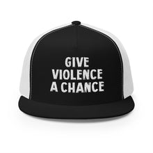 Lions Not Sheep "Give Violence A Chance" 5 Panel Trucker Hat - Dark Version Old