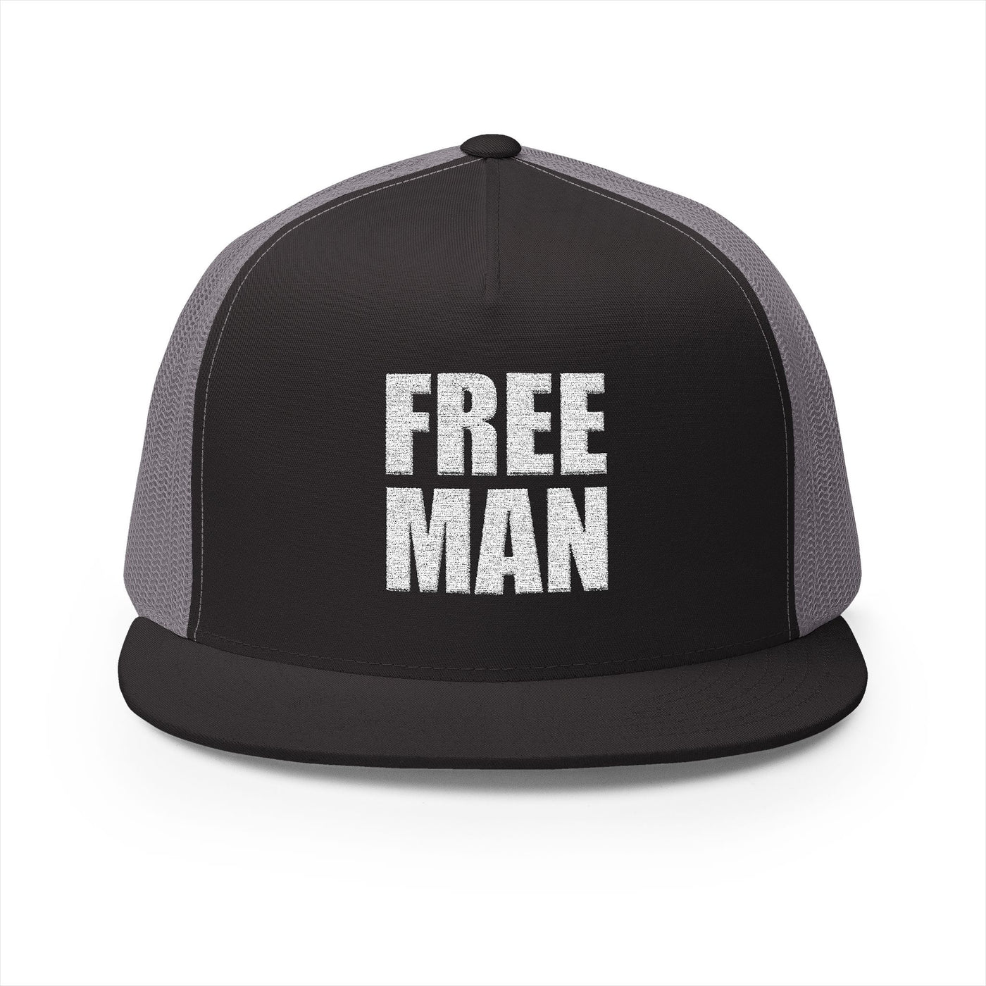 Lions Not Sheep "Free Man" 5 Panel Trucker Hat - Dark Version Old