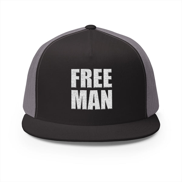 Lions Not Sheep "Free Man" 5 Panel Trucker Hat - Dark Version Old