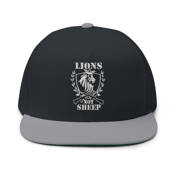 Lions Not Sheep "Rifle" Flat Bill Hat - Dark Version Old