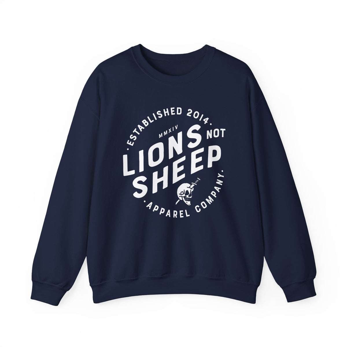 Lions Not Sheep "Vintage Skull" Unisex Crewneck Sweatshirt