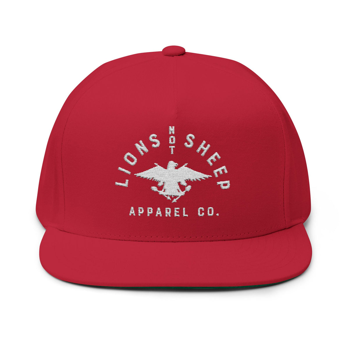 Lions Not Sheep &quot;Vintage Eagle&quot; Flat Bill Hat - Dark Version