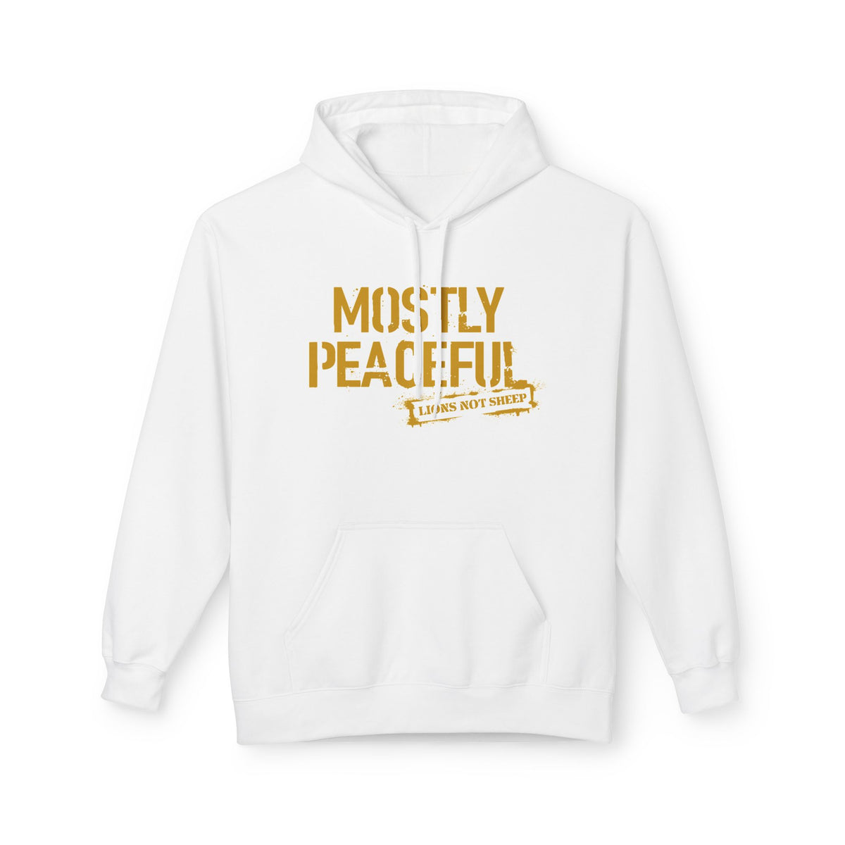 Lions Not Sheep "Mostly Peaceful" Softstyle Fleece Hoodie