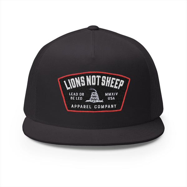 Lions Not Sheep "Lead From the Front" 5 Panel Trucker Hat Old