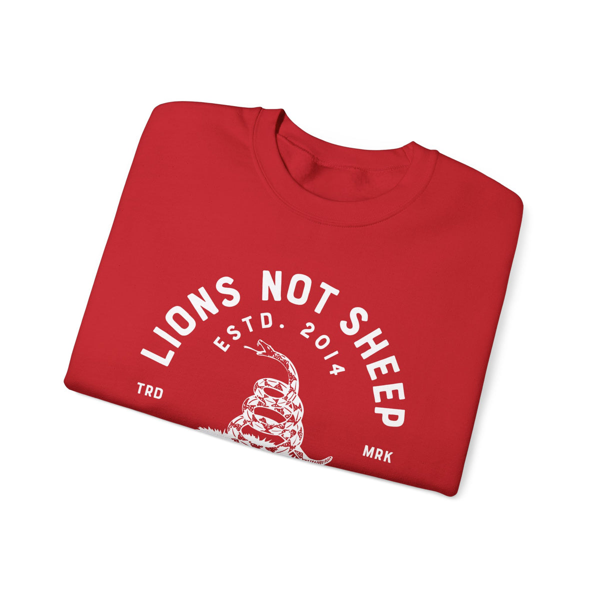 Lions Not Sheep "Don't Tread on Me" Unisex Crewneck Sweatshirt