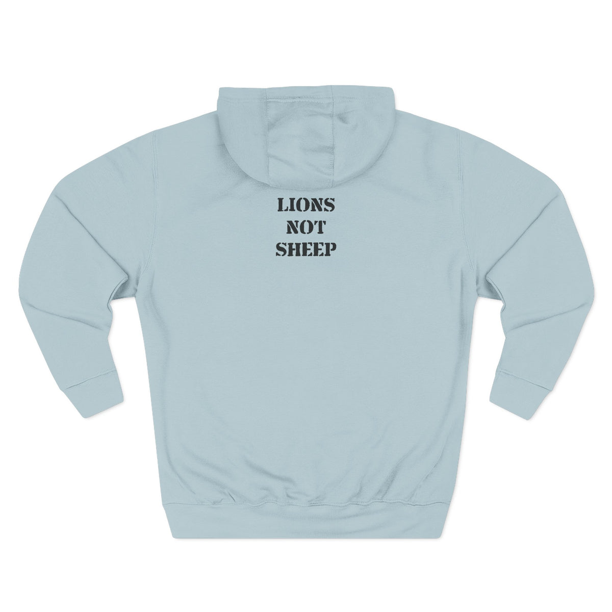 Lions Not Sheep &quot;Free Man&quot; Three-Panel Fleece Hoodie